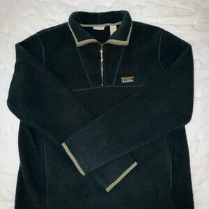 L.L. Bean Forest Green 1/4 Zip Fleece